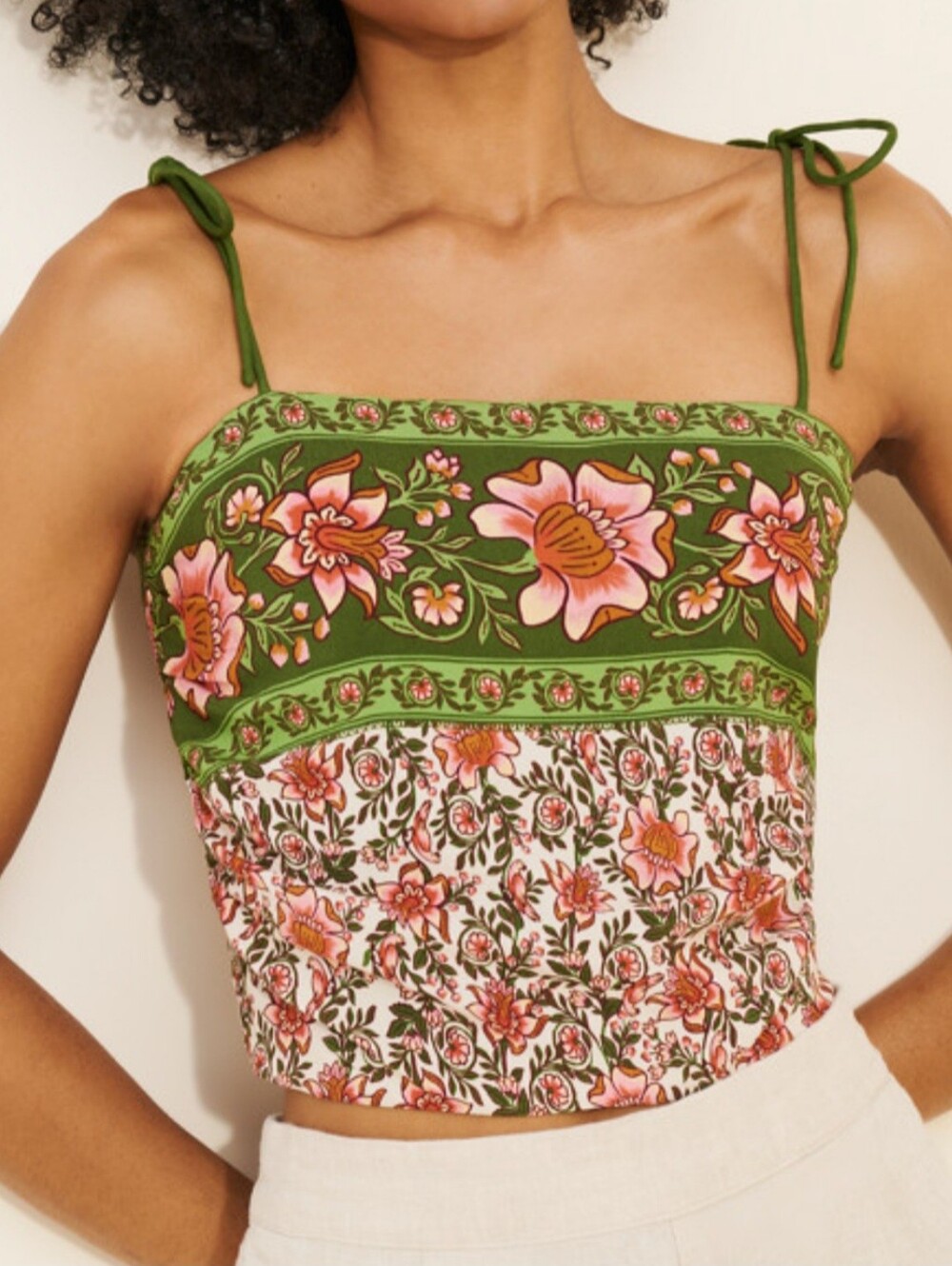 Farm Rio Boho Style Cropped Top